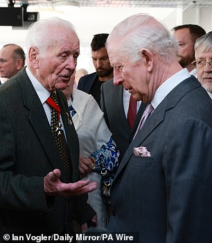 Charles met D-Day veteran Eugeniusz Niedzielski during a visit to the Polish Social and Cultural Association today