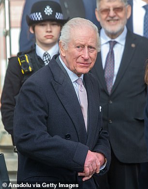 Charles is seen leaving the Polish Social and Cultural Association