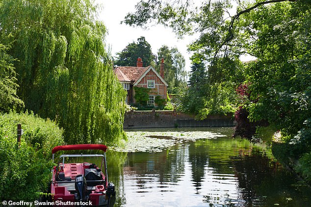 Pictured: George's home in Goring, Oxfordshire, where he died on Christmas Day 2016