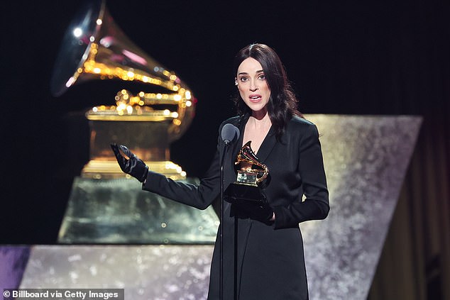 St. Vincent ¿ who's real name is Annie Clark ¿ thanked her 'wife Leah' and their daughter for supporting her as she created the album, calling it 'a labor of love'