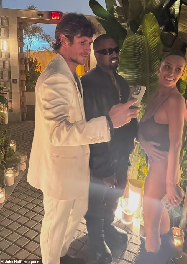 Kanye West partied up a storm with ex-TOWIE star Jake Hall at a Grammys after-party after he and his wife Bianca Censori shocked the world at the awards on Sunday