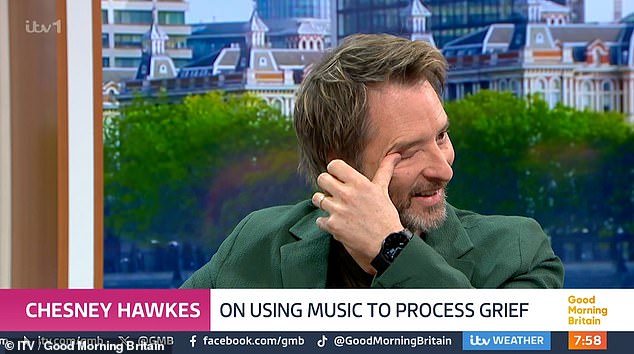 Chesney Hawkes wipes away a tear on Good Morning Britain on Thursday