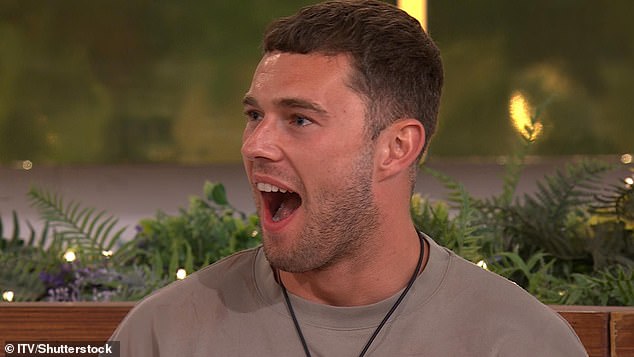 Curtis was visibly shocked by Ekin's raunchy display during the challenge, which sees Islanders put on a sexy performance for their other half