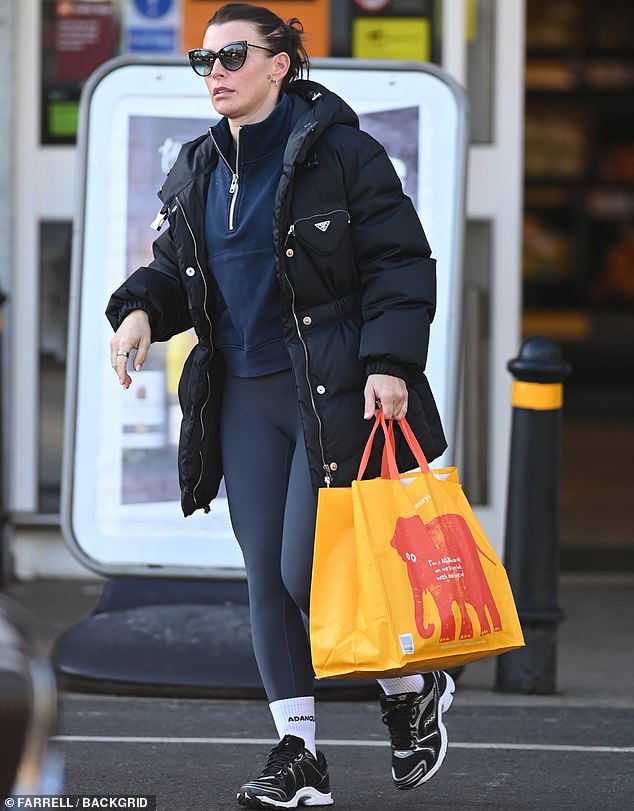 The  shop comes after she revealed that Wayne had been tasked with the school run allowing her to get in some early morning fitness