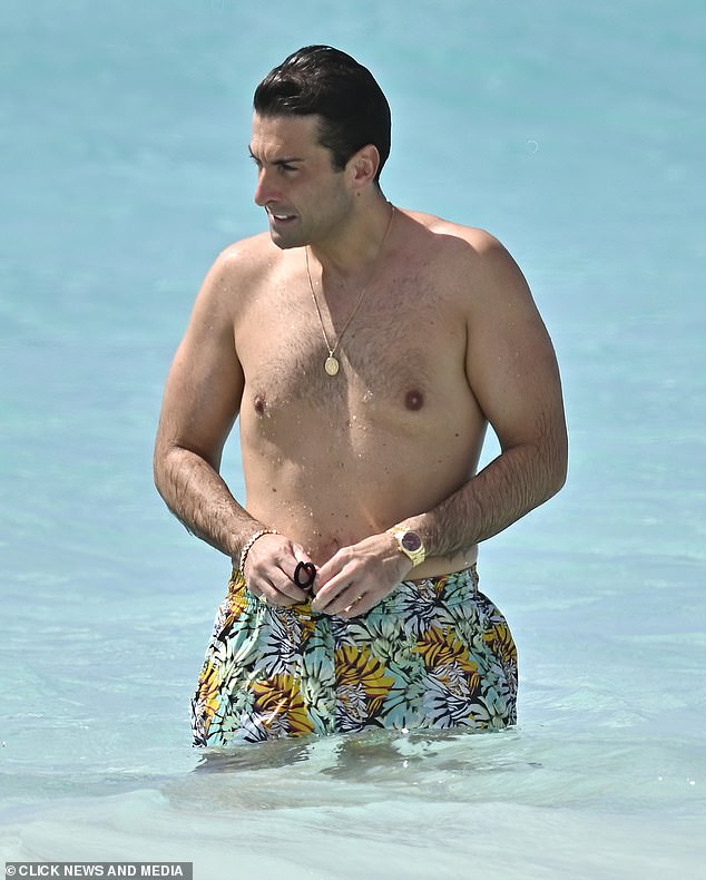 James displayed his slimmed-down physique during the trip