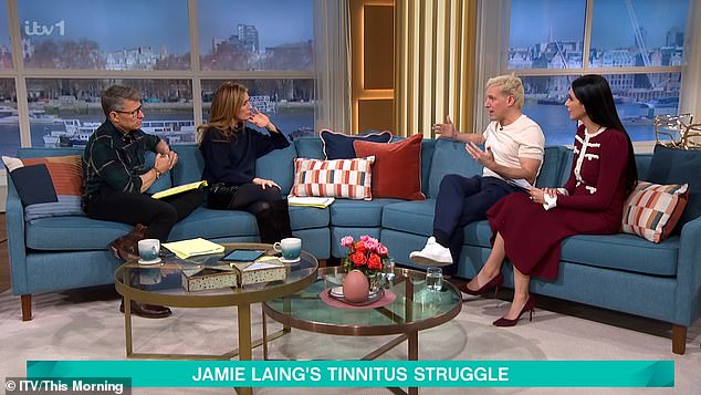 Speaking with hosts Cat Deeley, 48, and Ben Shephard, 50, Jamie recalled the moment nine years ago when he woke up to a ringing sound that wouldn't go away