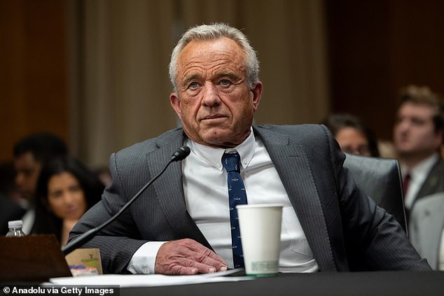 As Robert F Kennedy Jr (pictured above) awaits confirmation to head the Department of Health and Human Services