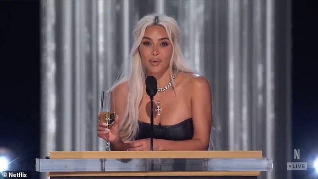 Kim Kardashian opens up about her experience during the 2024 Roast of Tom Brady on Netflix during the February 13 episode of The Kardashians. Seen here in 2024