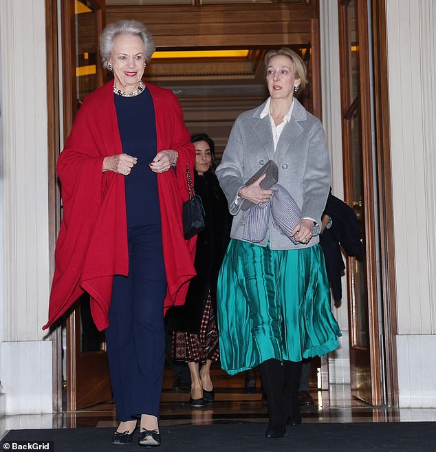 Princess Benedikte of Denmark was the picture of elegance as she stepped out with her daughter Princess Alexandra of Sayn-Wittgenstein-Berleb¿urg in Athens on Thursday