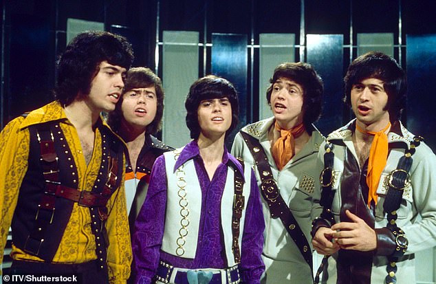 Donny on stage with The Osmonds back in 1972