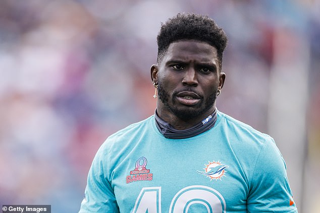 Tyreek Hill, 30, was grilled by lawyers in court for plus-sized OnlyFans model Sophie Hall's lawsuit, where she accused the wide receiver of breaking her leg during a backyard football practice