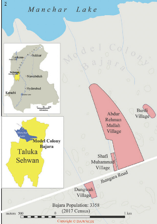   Map of Bajara, the site of DawnRelief’s Home and School Reconstruction Programme.  