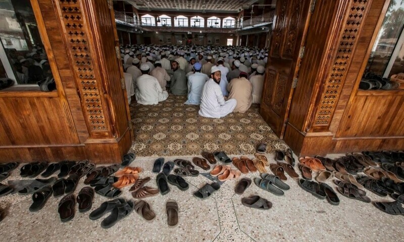 Pakistani religious students attend a lesson at Darul Uloom Haqqania, an Islamic seminary, in Akora Khattak on September 14, 2013. — Reuters/File