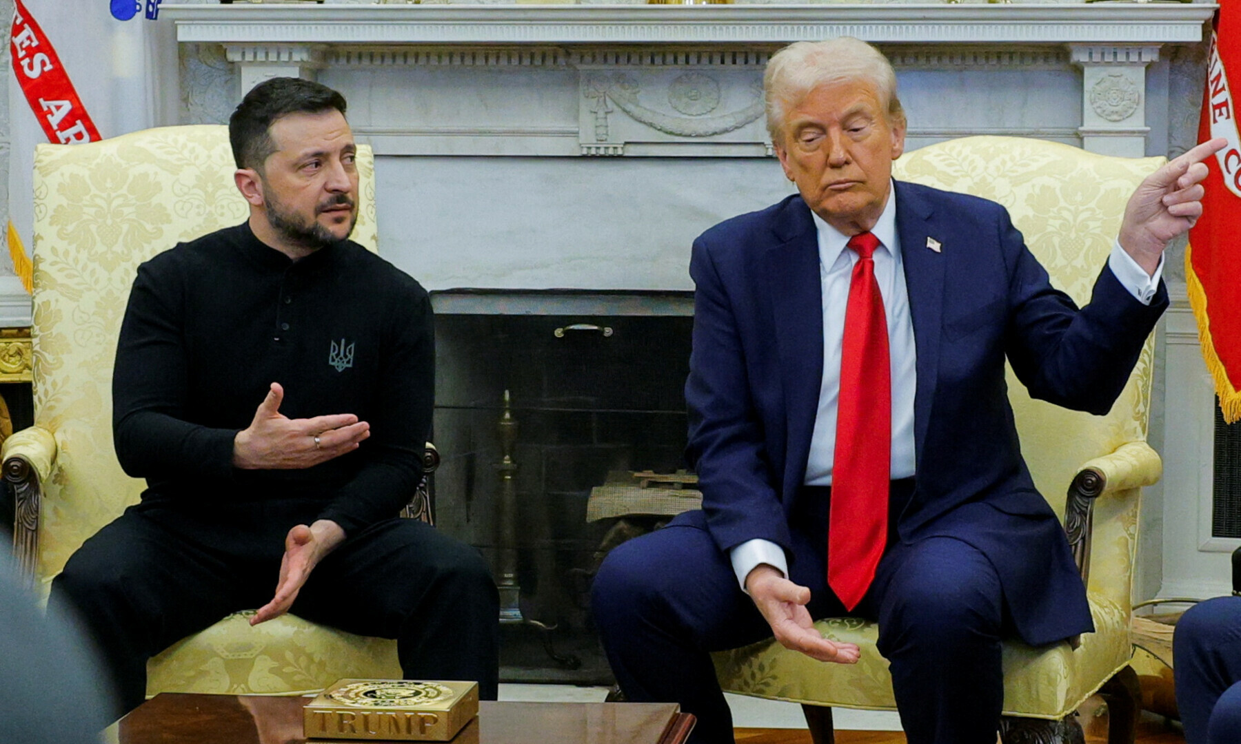 US President Donald Trump and Ukraine’s President Volodymyr Zelensky meet in the Oval Office of the White House in Washington, DC, on Feb 28, 2025. — Reuters