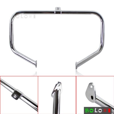 Front Highway Engine Guard Crash Bar Frame Slider Flat-Out Bar For Har Touring Road King Road Glide Electra Street Glide Flhr Flht 2014 24