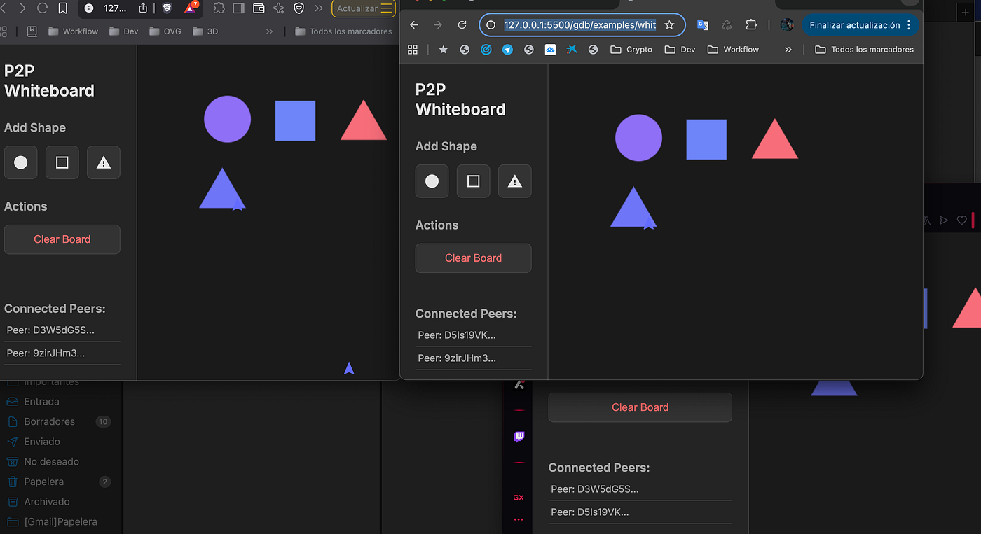 P2P collaborative whiteboard built with GenosDB