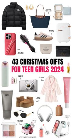 christmas gifts for teen girls with text overlay