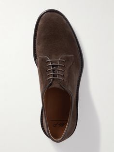 DESIGNED BY MR PORTER. Mr P.'s 'Lucien' Derby shoes have been crafted in Portugal from super soft Italian suede The soles and linings will only grow more supple with wear. This product is part of Mr P.’s PERMANENT collection, a range of premium everyday staples designed to form the foundation of the modern man’s wardrobe. Uniform Aesthetic, Mr P, English Shop, Notes Design, Formal Shoes For Men, Mens Formal, Derby Shoes, Suede Shoes, Mr Porter