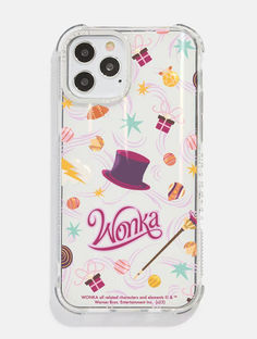 an iphone case with the words wonka on it