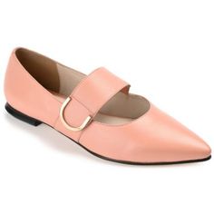 A classically chic look borrowed from the roaring 20s, the Emerence by Journee Signature. This pointed-toe Mary Jane flat features the softest 4 mm Tru Comfort Foam footbed and genuine leather for long-lasting comfort. A thick strap with a hardware detail tops this vintage look. | Journee Signature Women's Emerence Flats, 8M Stylish Shoes For Women, Big Calves, Leather Flats Women, Shoes Mary Jane, Block Shoes, The Roaring 20s, Slip On Flats, Pointed Heels, Wide Calf Boots