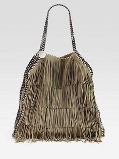 Ethno Style, Louis Vuitton Artsy, Stella Mccartney Falabella, Fringe Bags, Looks Street Style, Cute Purses, Suede Fringe, Mode Inspo, Shopper Bag