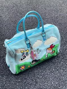 The Powerpuff Girls Weekend Duffle Bag Purse Handbag Shoulderbag  | eBay Funky Purses, Weekend Duffle Bag, Aesthetic Bags, Girls Tote, Girls Travel, Disney Bag, The Powerpuff Girls, The Powerpuff, Bag School