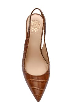 Brown Shoes For Women, Business Professional Shoes, Classic Desk, Pointy Toe Flats, Brown Shoes, Comfortable Heels, Slingback Heel, Shoe Closet, Brown Shoe