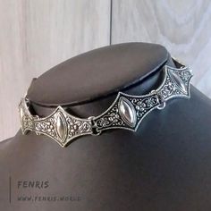 Gothic Victorian Choker Necklace Silver Medival Necklaces, Gothic Jewellery Aesthetic, Goth Gifts For Her, Silver Metal Formal Choker, Formal Silver Metal Choker, Elegant Silver Nickel-free Choker, Vintage Silver Choker Necklace, Handmade Adjustable Silver Choker, Gothic Silver Metal Choker