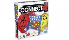 the box for connect 4 is shown with an image of two cartoon characters on it