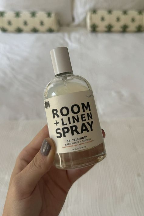 DedCool Room & Linen Spray in hand. Lavender Linen Spray, Room Linen Spray, My Morning Routine, Popcorn Ceiling, Room Smells, My Apartment, Smell Amazing, Linen Spray, My Bedroom