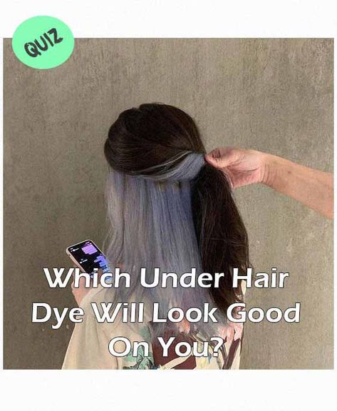 How To Dye Underneath Hair At Home, Fox Dyed Hair Tips, Short Underdye Hair, Easy At Home Hair Dye Ideas, Hair Died Under, Undercolours Hair, Subtle Hair Dye Ideas, What Color To Dye My Hair, One Strip Of Color In Hair