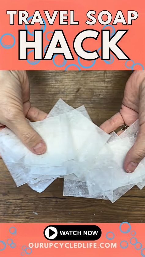 Skip the expensive travel toiletries! This pin unlocks a secret DIY travel soap solution that's gentle on your wallet and the planet. Click for the genius idea!  #travelessentials #diytutorial #budgettravel Camping Soap Hacks, Soap Sheets Diy, Expensive Travel, Soap Scraps, Wellness Photography, Crafting Hacks, Soap Sheets, Paper Soap, Travel Soap