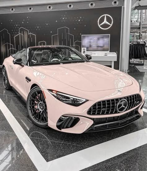 #follow #cars #luxury #mercedesbenz #pink #lifestyle #blogging #blogger #blog Cute Cheap Cars, Cool Cars For Teens, Car Inspo Exterior, Best First Cars, Pretty Cars For Women, Boujee Cars, Pink Suv, Baddie Cars, Pink Mercedes