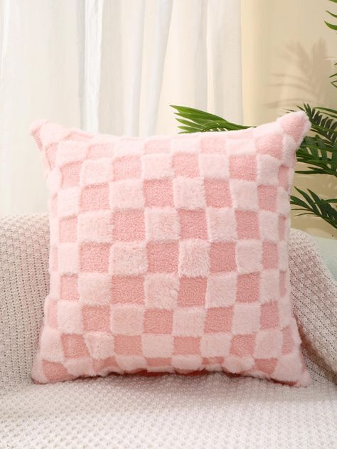 1pc Pink Cushion Cover Without Filler, Fabric Tufted Decor Decorative Throw Pillow Case For Living Room, Home Decor Pastel Pink Bedroom Decor, Cute Decorative Pillows For Bed, Cute Room Pillows, Cute Room Decor Minimalist, Cute Astetic Pillows, Room Decor Preppy Aesthetic, Pastel Pink And White Room Aesthetic, Pink Stuff For Room, Cushions For Bedroom