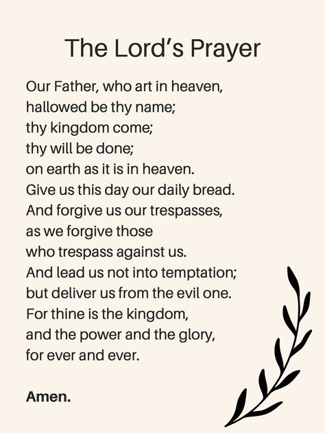 The Lord's Prayer, INSTANT DOWNLOAD, Printable Art, Poster, Christian, Prayer, Bible Verse, Scripture, 16x20, 8x10, 8.5x11, Multiple sizes! Use this handy reminder to connect with the Lord in Prayer.  I have included the no leaf version also, so you will get 5 files total! THIS IS A DIGITAL DOWNLOAD, you will receive a download link after purchase is complete.  You can then save the file for printing, or whatever you want to use it for. You will receive versions in 3 sizes... 16x20 and 8x10 (for framing) and 8.5x11 for your standard printer paper. You WILL NOT receive a file or product in the mail.  Buyer is responsible for printing the file.   The product is as appears, and is not customized. You can download your digital download products at anytime in your Etsy account.  Enjoy! Scriptures For Front Door, The Lord's Prayer Poster, Our Lords Prayer, Bible Verses For Anointing Your Home, The Lord’s Prayer Free Printable, Prayers From The Bible, The Lord's Prayer Wallpaper, Bible Prayers Scriptures, Matthew 6:9-13 Lord's Prayer