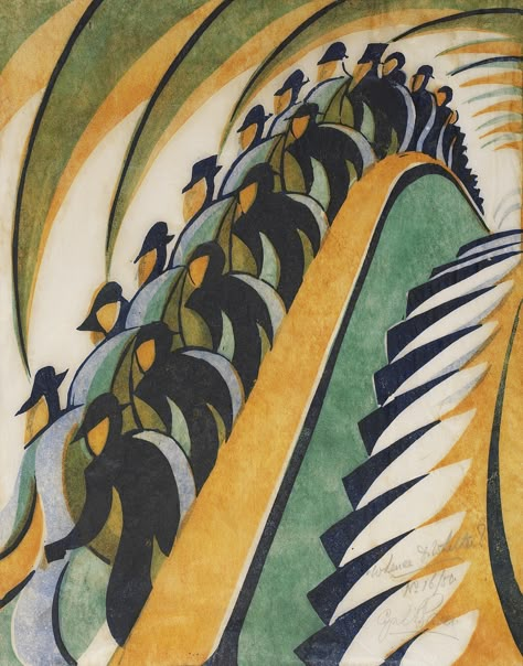 Sybil Andrews, Italian Futurism, Dulwich Picture Gallery, Futurism Art, German Expressionism, Moving Images, Art Movements, London Underground, Gcse Art