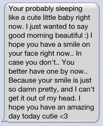 Oct 30 I know your not sleeping.. But just smile.. And have a kick ass day.. I'm with you in your heart my love... Your my sweet bear! Good Morning Beautiful Text, Cute Texts For Her, Morning Message For Her, Romantic Good Morning Messages, Good Morning Text, Morning Text Messages, Good Morning Text Messages, Romantic Texts
