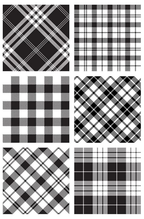 Black and white vector patterns texture. Tartan plaid wallpaper patterns. Scottish tartan plaid kilts. Fabric patterns texture design. Textile pattern classic fabrics. Seamless pattern texture. Seamless vector patterns. Stock vector illustrations. Tartan Plaid Wallpaper, Textile Pattern Design Fashion, Clothing Fabric Patterns, 2019 Wallpaper, Foto Transfer, Black And White Vector, Plaid Wallpaper, Texture Seamless, Design Mandala