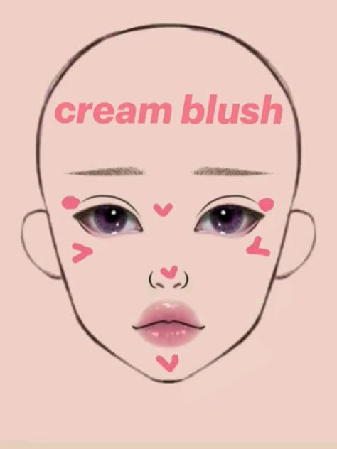 Drawing Makeup, Asian Makeup Tutorials, Korean Makeup Tips, Trilogy Tour, Gyaru Makeup, Face Charts, Make Up Tutorials, Makeup Tutorial Step By Step, Simple Makeup Tips