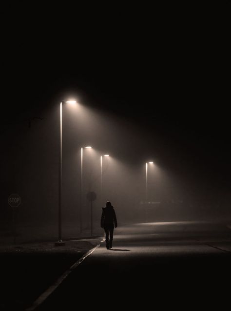 Midnight Walk, Low Key Photography, Street At Night, Abstract People, Enneagram 4, Low Light Photography, Lighting Photography, Dark Street, Night Photo