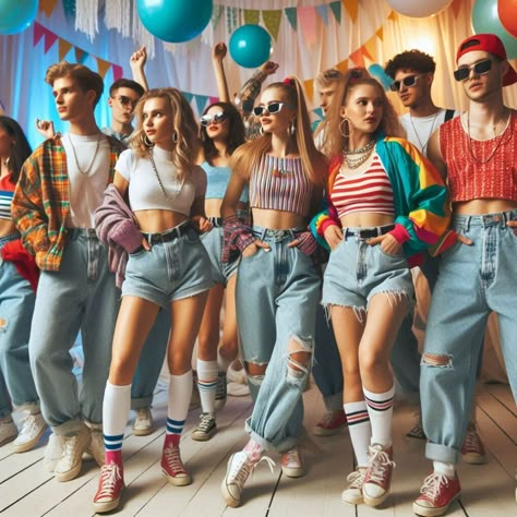 The fashion world is experiencing a major throwback as the 90s style makes a triumphant return to the mainstream. From scrunchies to cargo pants, the iconic 80s Or 90s Outfits, 90s Bar Crawl Outfit, 1990 Outfits 90s Fashion, Back To The 80s Party Outfit, 90’s Costume, 90s Looks Outfits Party, 90 Party Outfits, Party In The Usa Outfit, Back To The 90s Party Outfit