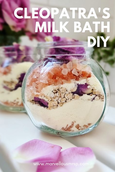 Herbal Milk Bath Recipe, Bath Salt Recipe Homemade, Milk Bath Diy Recipes, Bath And Beauty, How To Make Milk Bath, Spiritual Items Products, Bath Tea Soak, Homemade Bubble Bath Recipe, Homemade Beauty Products To Sell