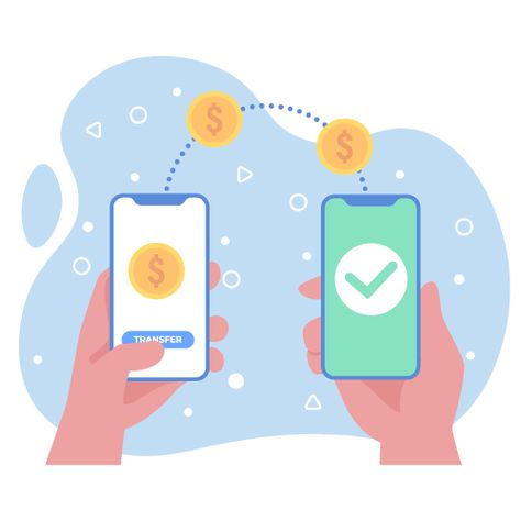 Direct Deposit/ACH Or Wire Transfer Can Now Send Easily Mobile Banking App, Printable Checks, Direct Deposit, Mobile Payment, Banking App, Illustration Art Design, Vector Online, Mobile Payments, Banking Services