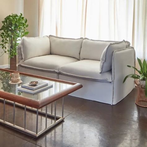 Anabei Sofa Review | The Sofa Review Anabel Couch, Nyc Apt, Washable Sofa, Sofa Review, Sofa Material, Gray Sofa, Slipcovered Sofa, New Builds, The Details