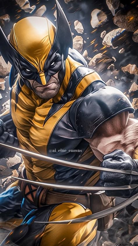 ❌☠️ Wolverine ( X-men) ☠️❌ ————— 🎨 art by : @ai_cine_canvas ————— - Seeking commissions or inspiration? Feel free to send us a direct… | Instagram X Men Comic Art, Logan Wolverine Art, X Men Wallpaper, Wolverine Wallpaper, Wolverine Tattoo, Colossus Marvel, Wolverine Character, X-men Wallpaper, Wolverine Comic Art