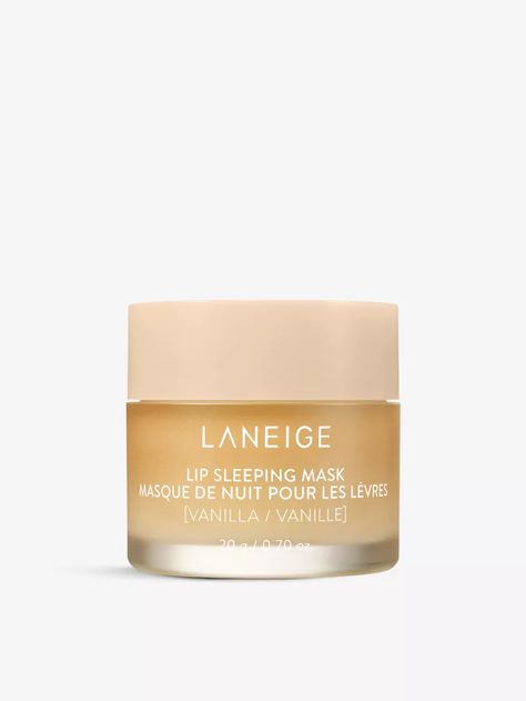 Translating from French to mean ‘the snow’, Laneige is all about moisture-filled luminosity. Fuelled by over 25 years of research, the South Korean brand focuses on strengthening the moisturising mechanism within the skin. Part of its award-winning range, the Vanilla Lip Sleeping Mask deeply hydrates and soothes your pout while you catch some well-deserved rest – it gently melts away dead skin cells to make lips feel smooth and elastic. Laneige Vanilla Lip Sleeping MaskApplication: Apply generously and leave on overnight. Gently wipe off remains the next morning.Skin type: Suitable for all skin typesBenefits: Vitamin C: a potent antioxidant to help even tone and prevent free radical damageMade in South Korea20gFor hygiene reasons, this product cannot be exchanged or refunded, unless faulty Laneige Vanilla Lip Sleeping Mask, Lineage Lip Sleeping Mask, Lenege Lip Mask, Vanilla Laneige Lip Mask, Vanilla Lip Products, Laneige Lip Sleeping Mask Vanilla, Laneige Vanilla Lip Mask, Laneige Lip Mask Vanilla, Korean Lip Mask