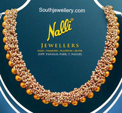 Pearl Necklace Indian Jewelry, Pearls Jewellery, Pearl Jewelry Necklace, Pearls Necklace, Indian Jewellery Design, Ball Necklace, Gold Necklace Designs, Latest Jewellery, Jewelry Design Necklace