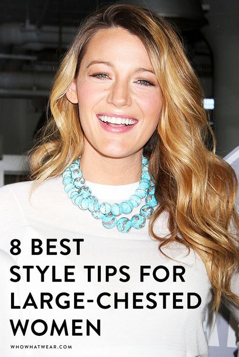 The 8 best styling tips for large-chested women. Larger Bust Outfits, Dresses For Big Bust, Big Bust Fashion, Heart Diet, Fashion Tips And Tricks, Flattering Outfits, Flattering Tops, Big Bust, Best Style