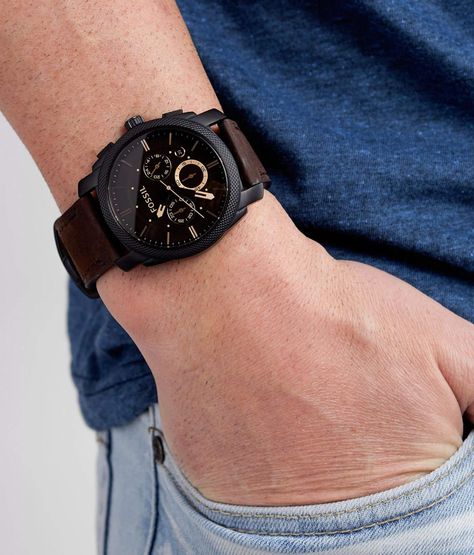 Mens Watches Affordable, Fossil Watches For Men, Stylish Watches Men, Trendy Watches, Brown Watches, Men's Watches Luxury, Mens Watches Leather, Mens Fashion Watches, Fossil Watch