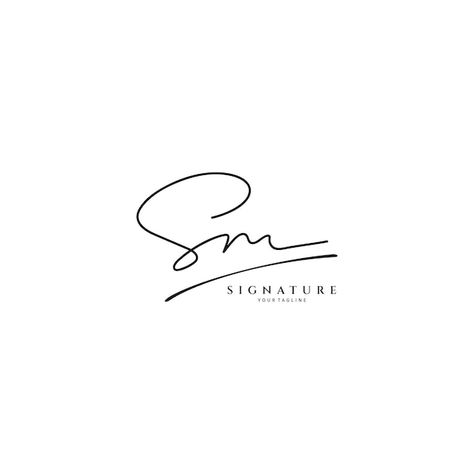 S Signature Ideas, Samantha Signature, Sk Monogram, Cute Signature Ideas, Sm Logo Design, Mafia Tattoo, Script S, Handwritten Logo Design, Tattoo Mafia